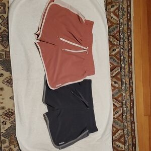 Reebok Coral and Charcoal Shorts Set